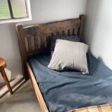 Brutalist Aranjou elm bed
