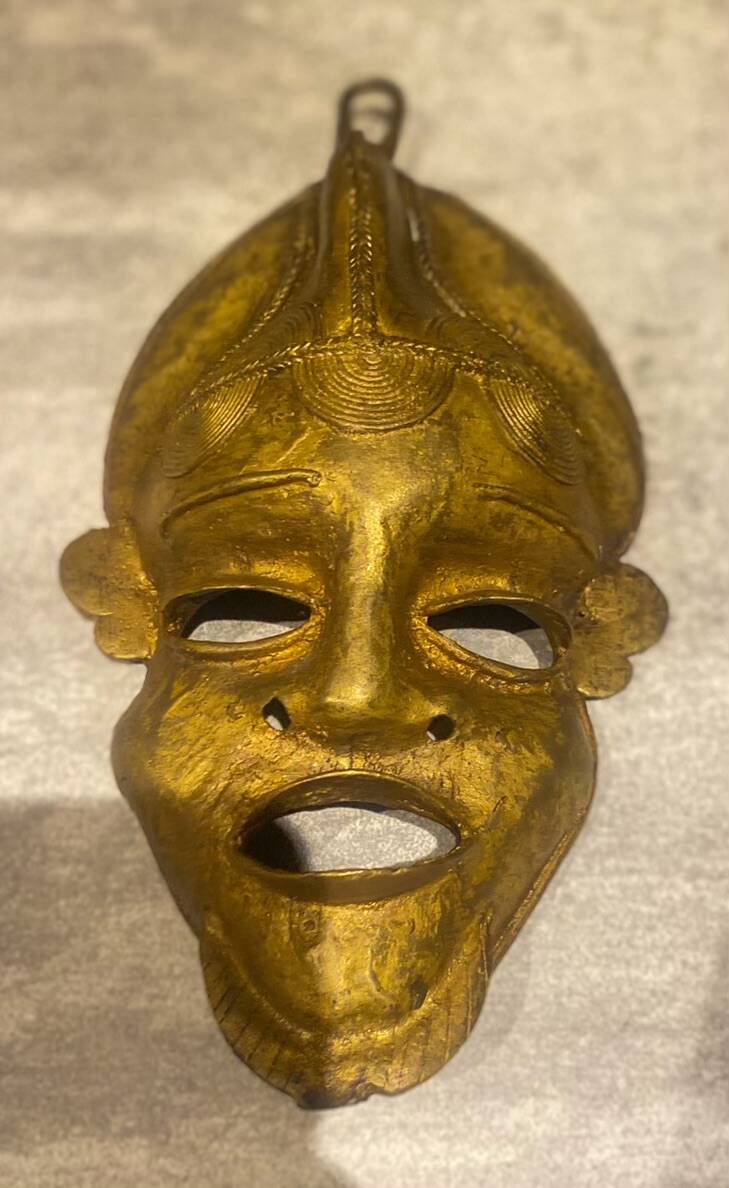 African Bronze Mask, Tribal