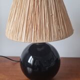 Black glass ball lamp art deco 1930