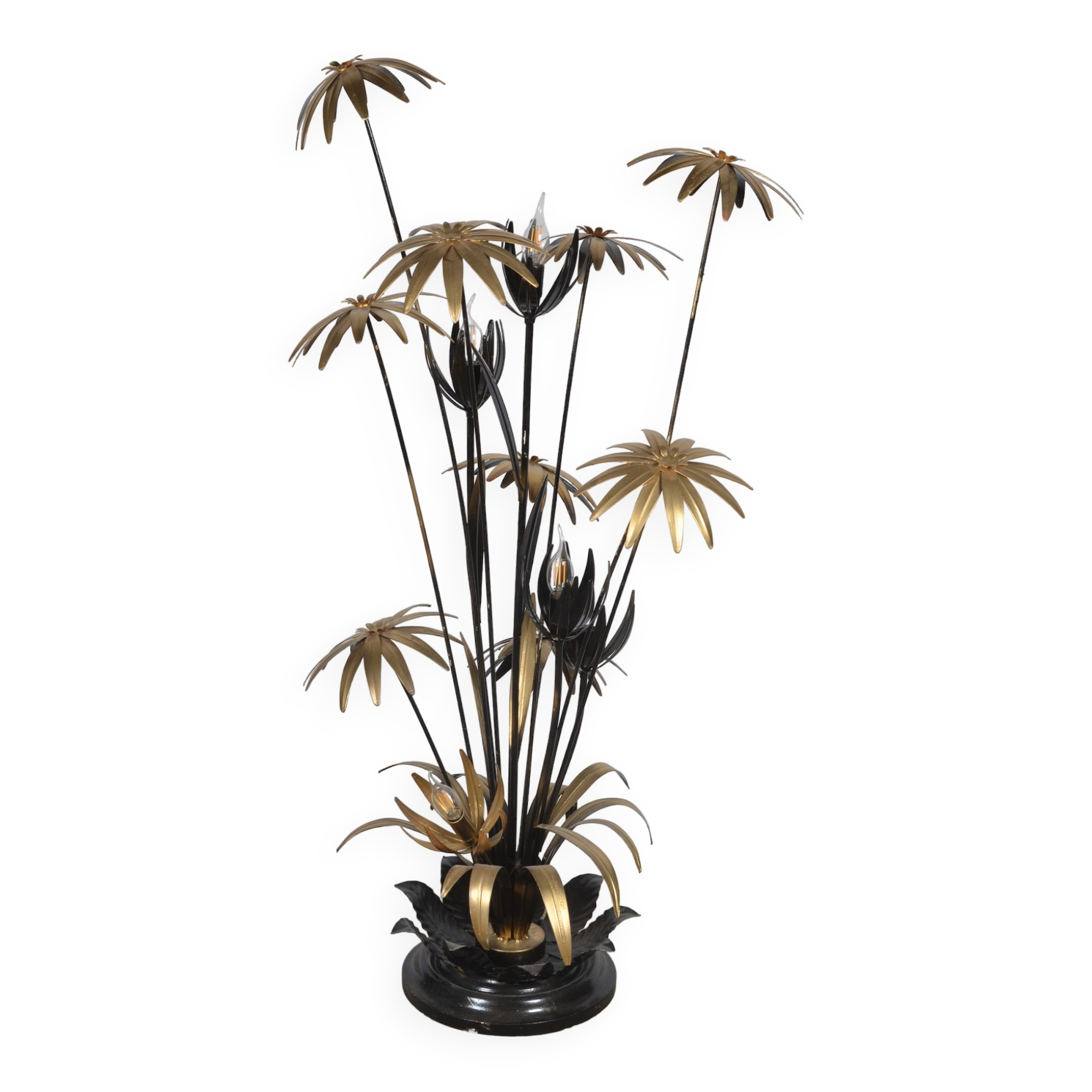 Lampadaire floral Hans Kogl pour Jansen 1970