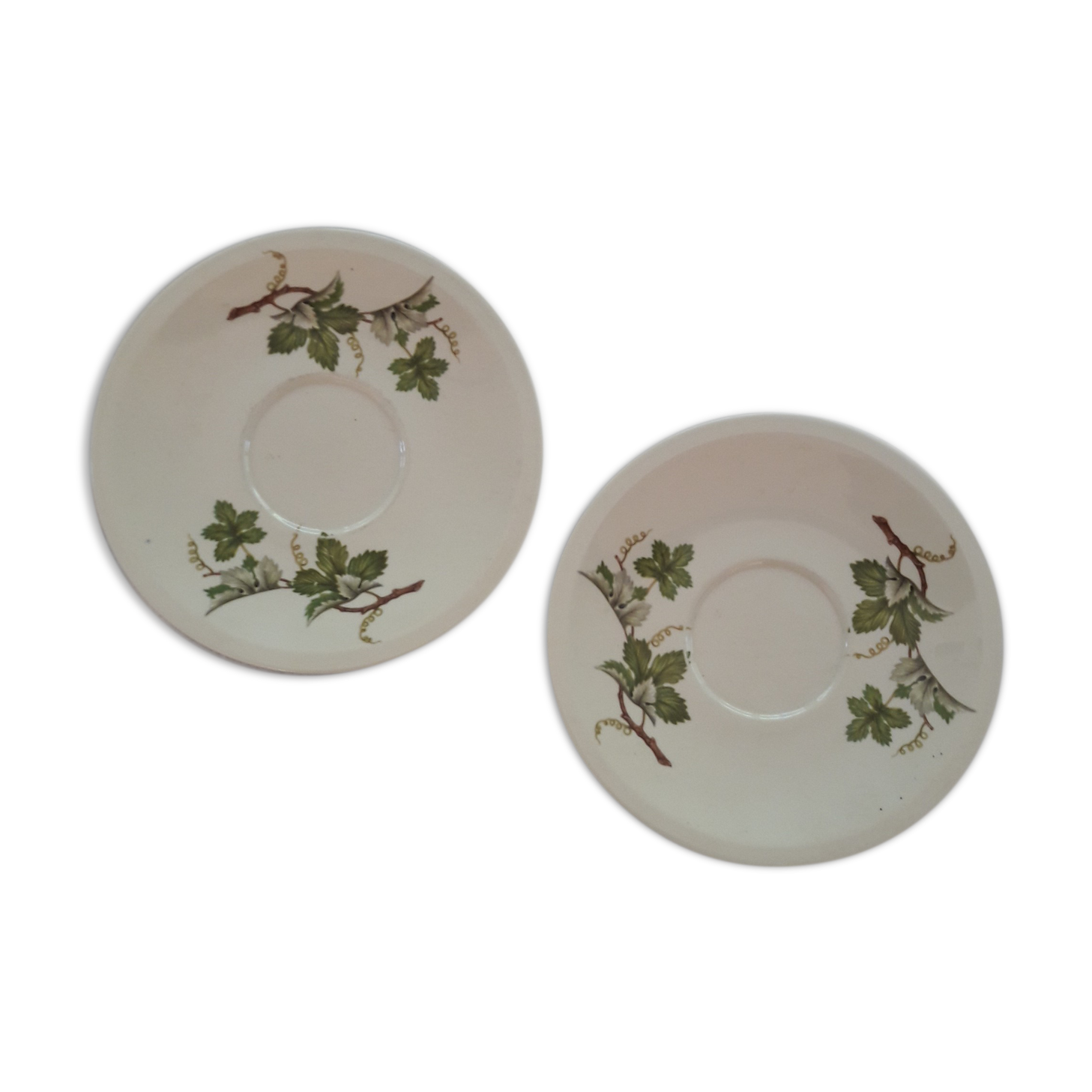 Vintage vine leaf pattern plates