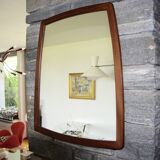 Large vintage teak mirror germany 1960