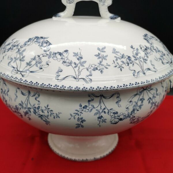 Soupière en faïence Sarreguemines modèle Mozart