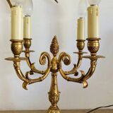 Pair of gilt bronze table lamps from the mid-20th century