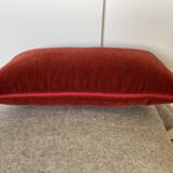 Red velvet cushion