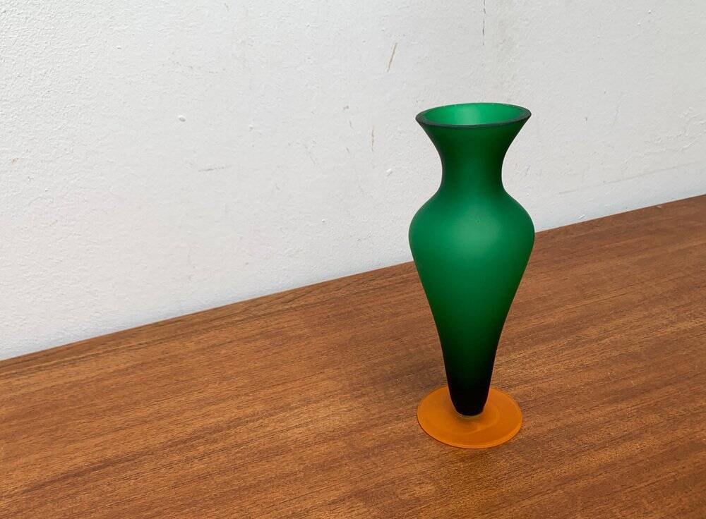 Glass vase from the Italian Satinato series attributed to Carlo Moretti, 1970s.