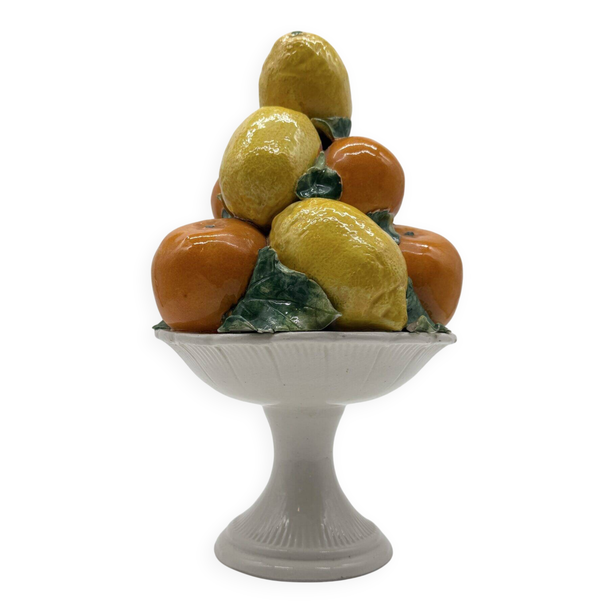 Majolica centrepiece – "Citrus Basket", Italy 1960s