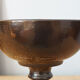 Brown cut on glazed ceramic pedestal signed Jean Marais, 70s