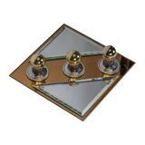 Mirror space age wall sconces