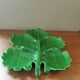 Vintage green leaf slip dish