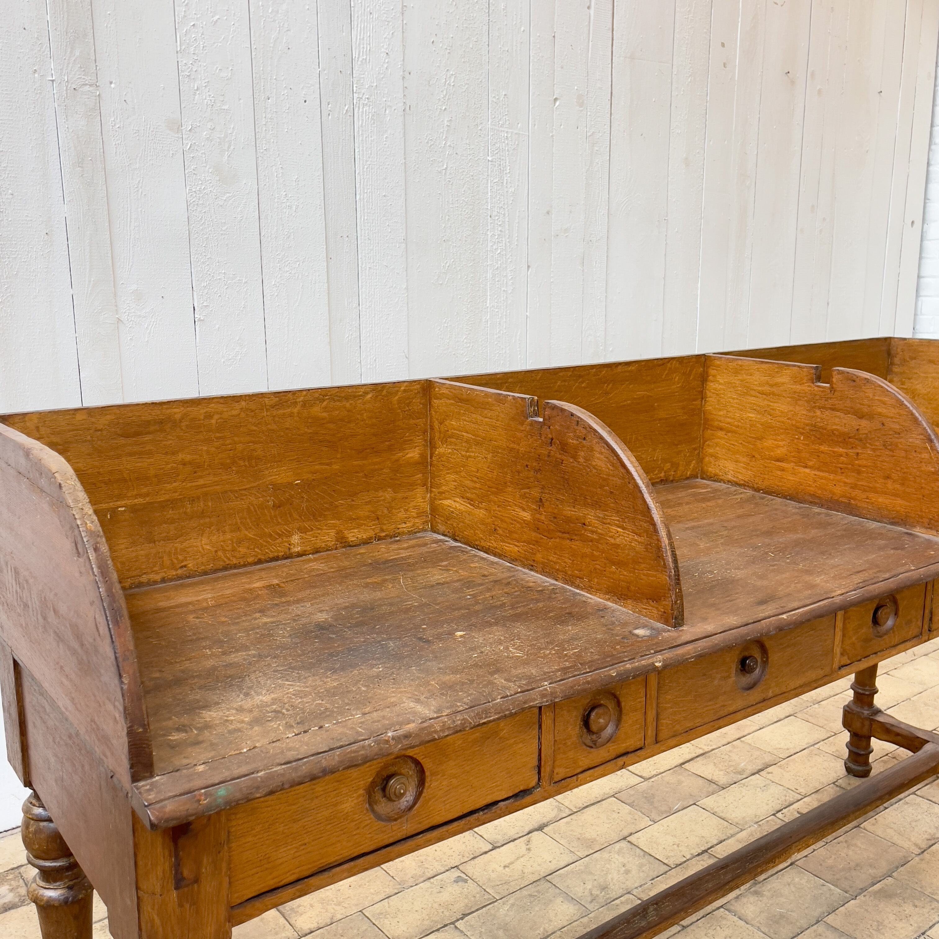 Former oak bank counter, 1920