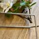 Duralex vintage glass and silver metal tray/servant