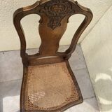 Chairs canned carved backrest