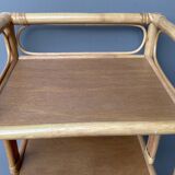 Vintage 3-tier rattan shelf