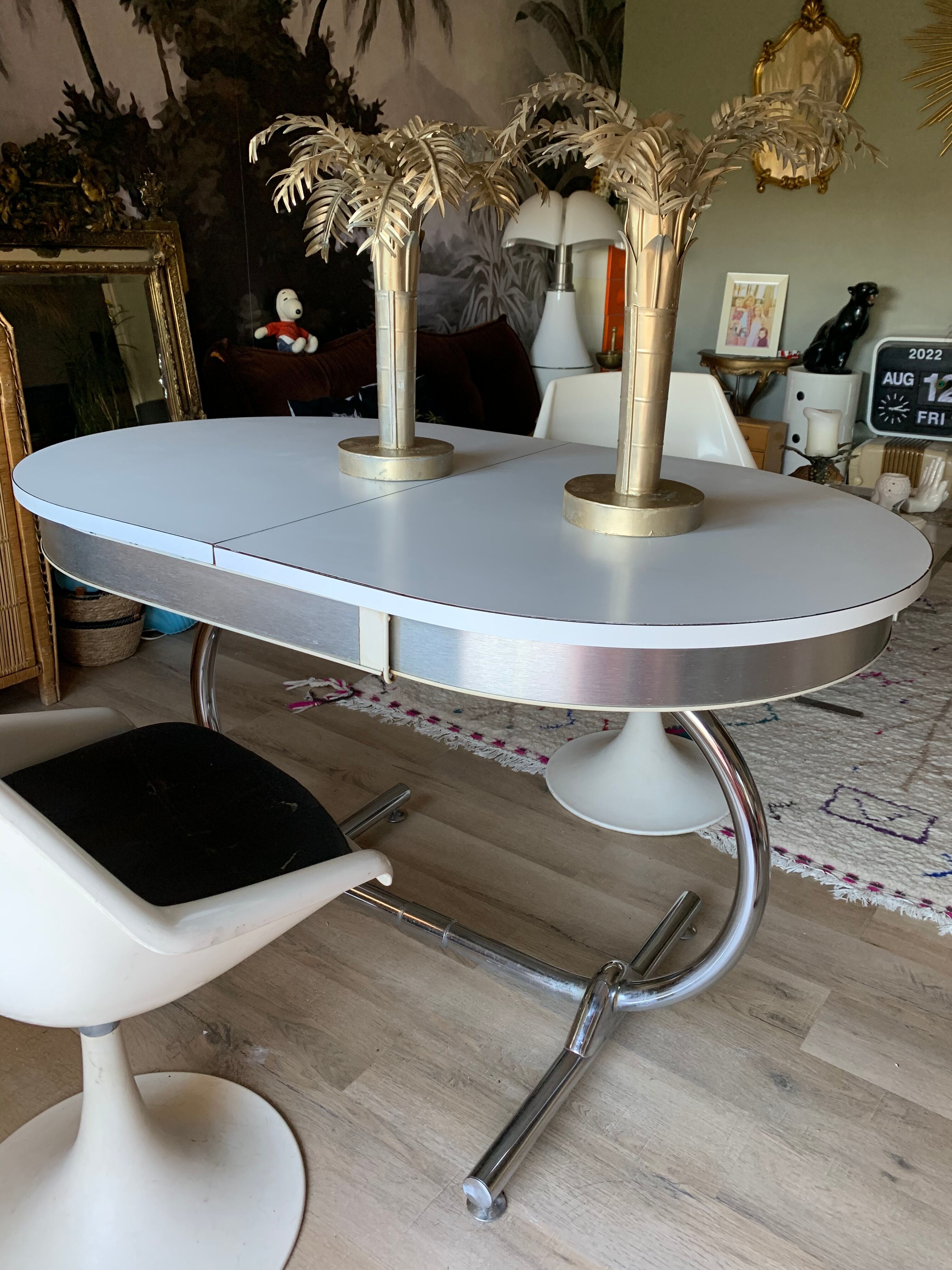 Formica table and chrome