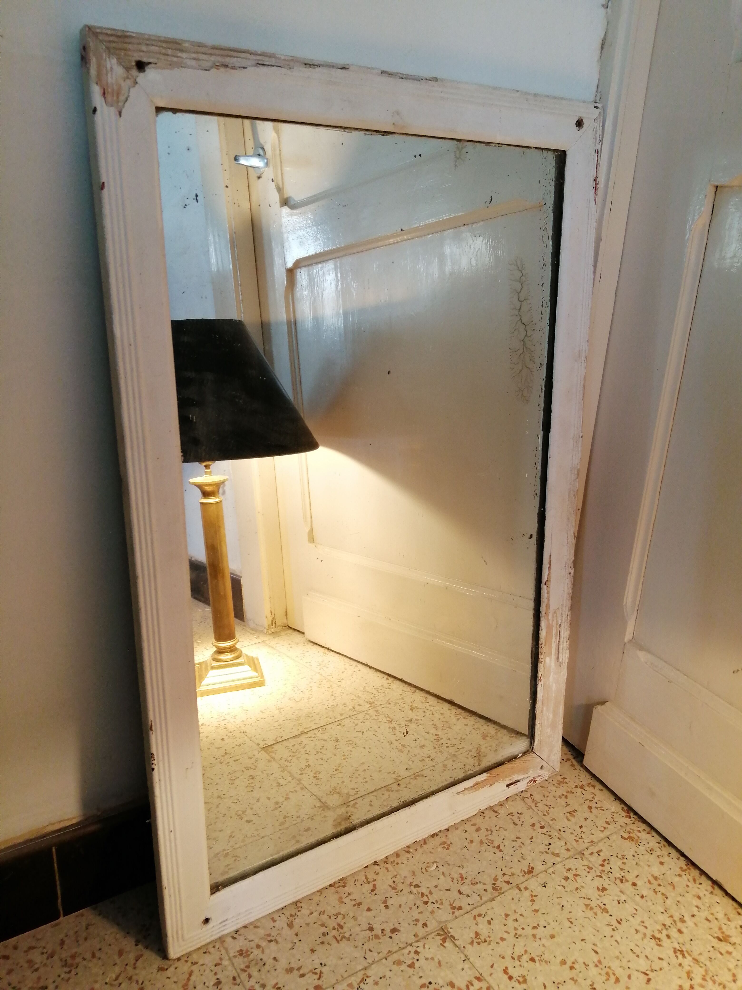 Vintage wood mercury mirror