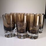 Set of 11 glasses, design by Roland Pösch Gral Glas, vintage 70s.