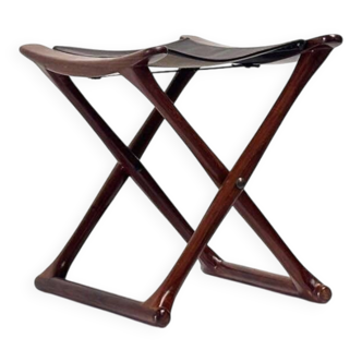 Walnut stool by Ole Wanscher