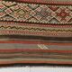 Kilim vintage tons rouges et bruns, motifs ethniques anatoliens, 156x244 Cm