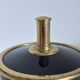 Vintage 1960 black cigarette case with golden stripes - 14 x 7 cm