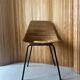 Barrel chair wood & metal by Pierre Guariche for Steiner Paris 1950