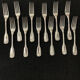 12 cutlery entremets model shell silver metal