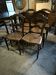 Set of 6 chairs in solid walnut and caning, circa 1870