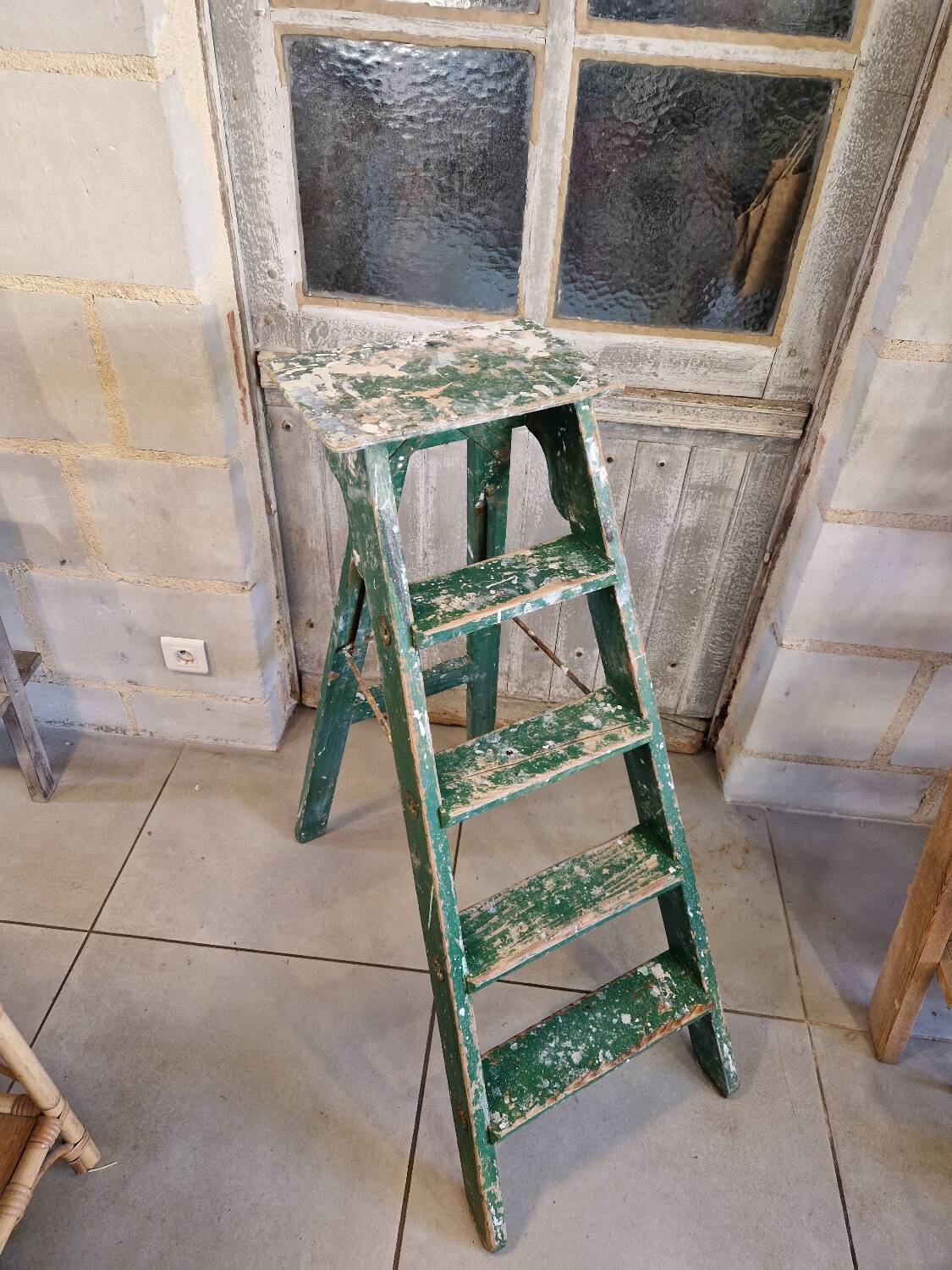 Antique painting workshop stepladder