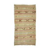 Anatolian handmade kilim rug 243 cm x 130 cm