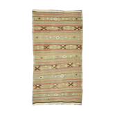 Anatolian handmade kilim rug 243 cm x 130 cm