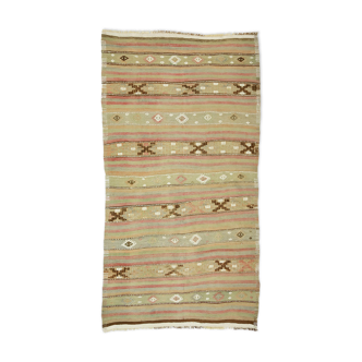 Tapis kilim artisanal anatolien 243 cm x 130 cm