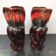 Paire de vase ancien Vallauris céramique multicolore + 2 anses vintage