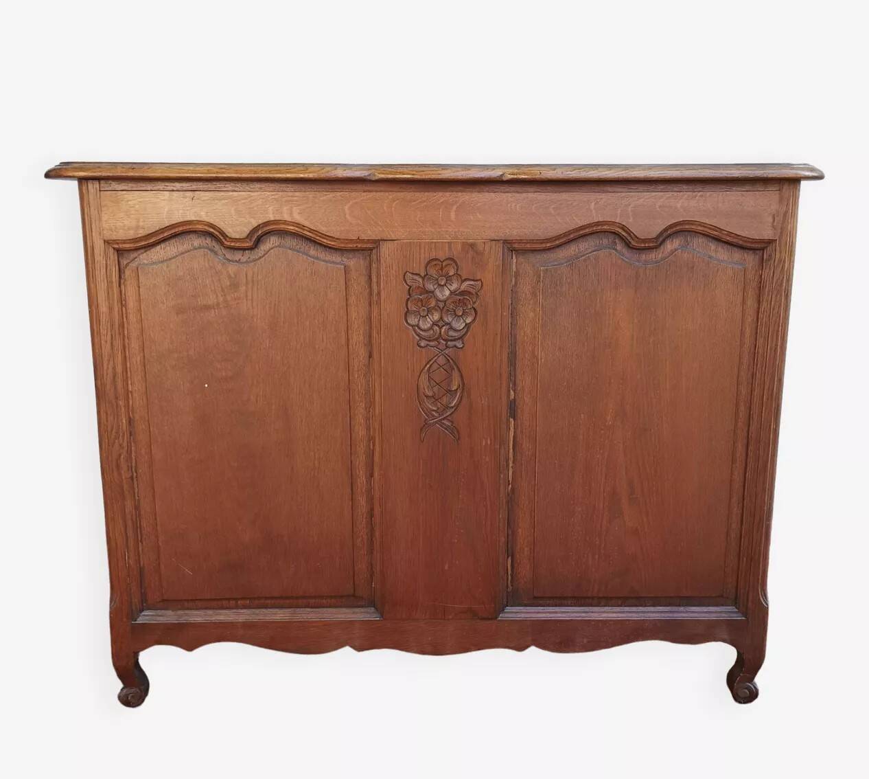Louis XV desk with 5 drawers in oak