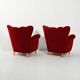 Pair of Swedish 1940s shell-back armchairs