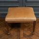 Oak stool early twentieth feet fluted leather top