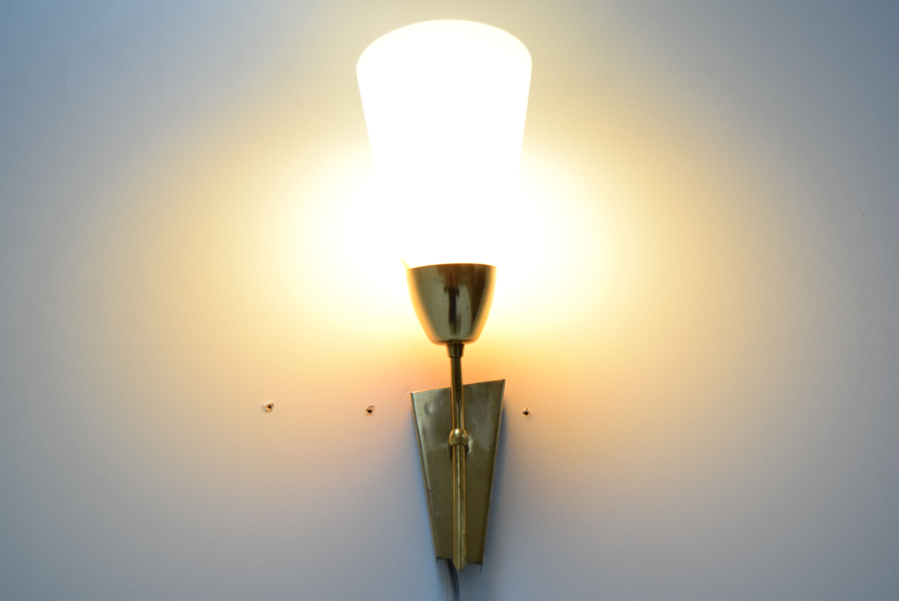 Mid-century wall lamp Kamenicky Senov, 1960