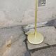 Vintage metal floor lamp painted gold