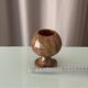 Vintage Hand-Carved Brown Onyx Pedestal Vessel
