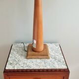 Grande lampe nautique bois et laiton années 80