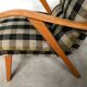 Vintage scottish plaid chair, 60s