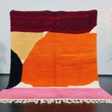 Handmade Berber rug in pure wool, size 140 x 270 cm