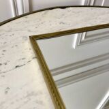 Miroir en laiton doré années 40-50