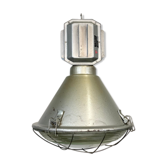 Industrial Polish Factory Ceiling Lamp with Glass Cover from Mesko, 1990s