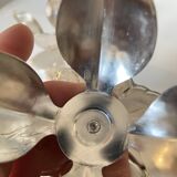 Set of 2 Silver Candle Holders - Tulip Shape on Vine Leaf