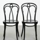 Set of 6 black vintage  bistro chairs with elegant design