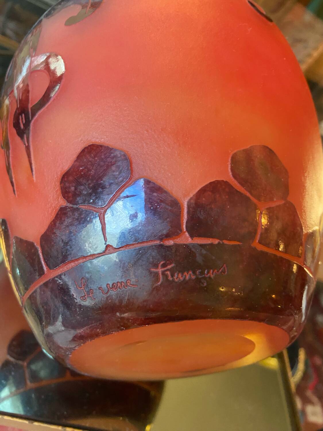 Vase art nouveau le verre francais