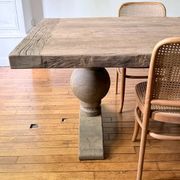 Table monastère en chêne ancien massif – SOLEIL 400 par 120 cm
