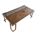 70s chrome coffee table