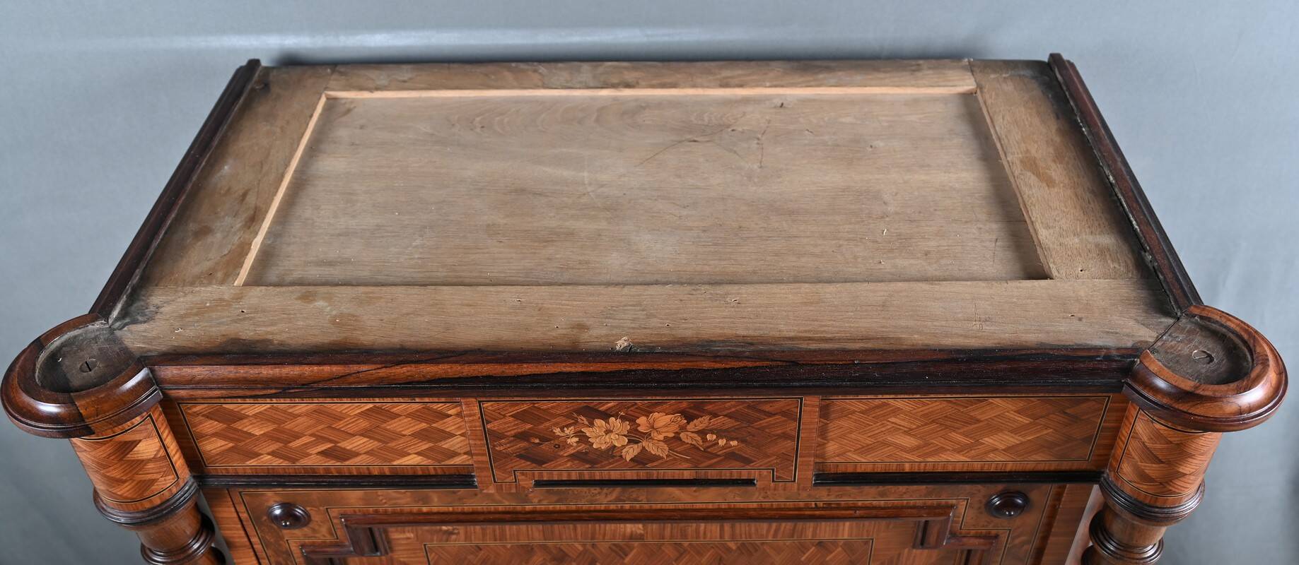 Support Furniture in Precious Wood Marquetry, Napoleon III period – Milie