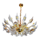 Chandelier '"sun" by Oscar Torlasco for Stilkronen cut glass triedri, Italy, 1970